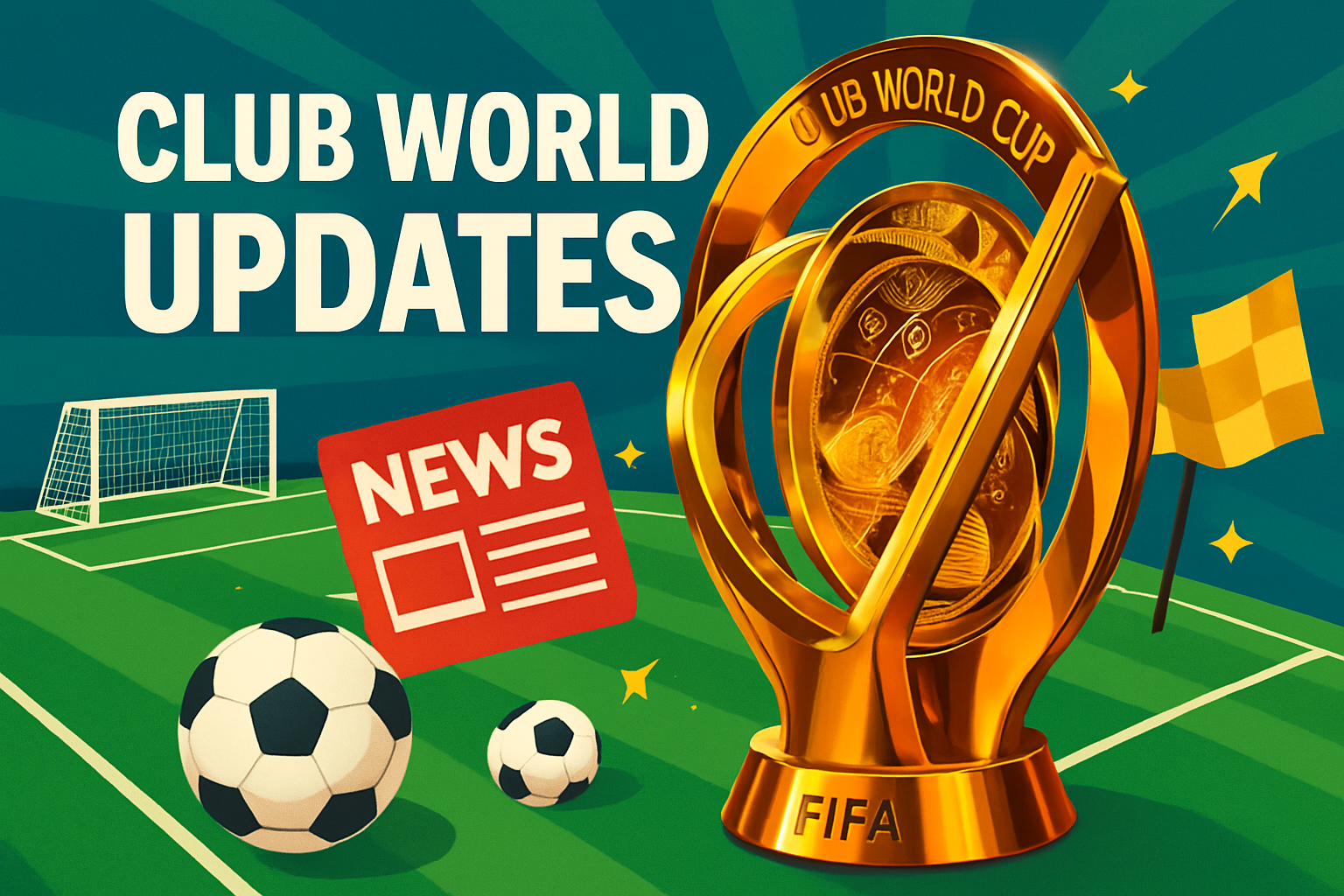 Stay updated with the latest developments from the FIFA Club World Cup. This image captures the essence of the competition, highlighting the prestigious trophy and the ongoing football news.