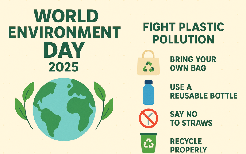 World Environment Day 2025 is the most important global event for raising environmental awareness. Celebrated on June 5, this year’s edition urges individuals, governments, and organizations to take action against plastic pollution—one of the planet's greatest challenges today.