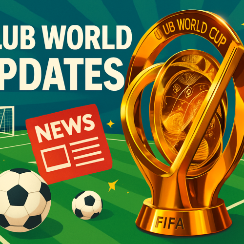 Stay updated with the latest developments from the FIFA Club World Cup. This image captures the essence of the competition, highlighting the prestigious trophy and the ongoing football news.